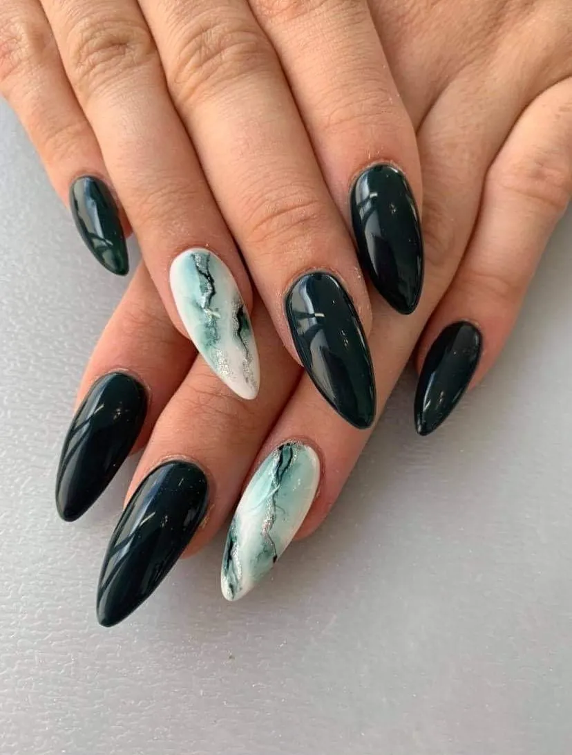 marble nail art