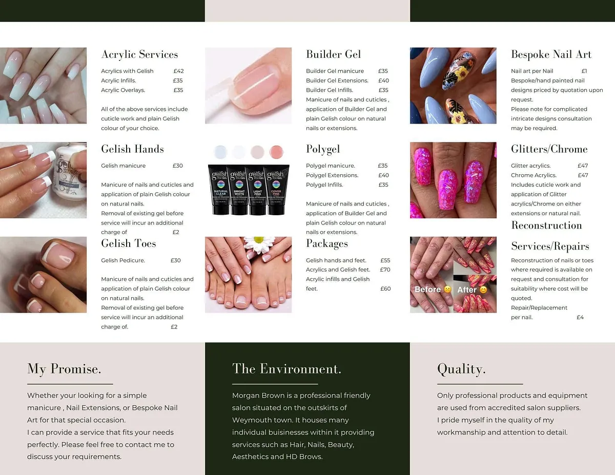 VB Nails price list