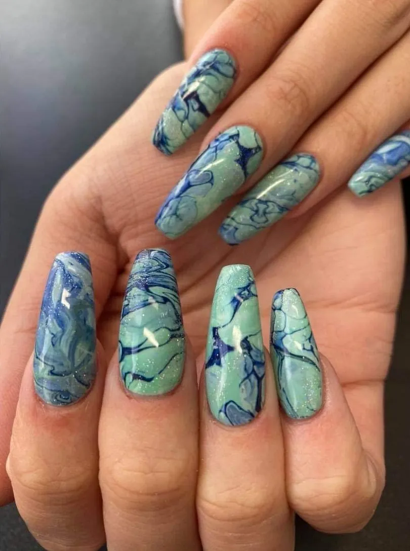 marble nail art